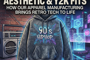 90s Vintage Aesthetic & Y2K Fits: How Our Apparel Manufacturing Brings Retro Tech to Life