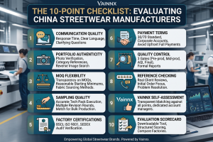 How to Find a Reliable Streetwear Manufacturer in China: 10-Point Checklist