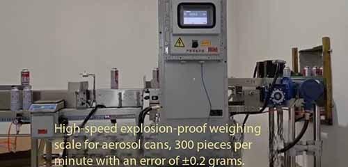Explosion-Proof Dynamic Checkweigher to Aerosol Can Filling
