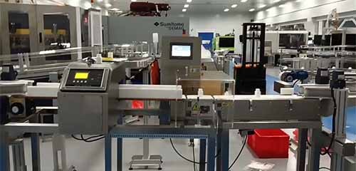 Checkweigher with Metal Detector to Canned Pharmaceuticals