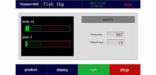 High Speed Weight Sorter Crafted from 304 stainless steel with IP65 protection.