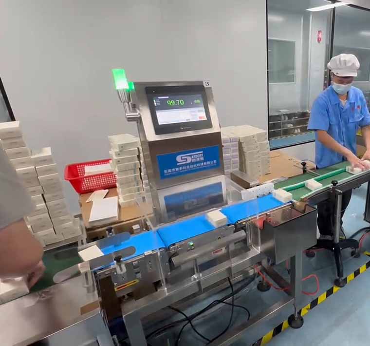 cosmetics checkweighing system