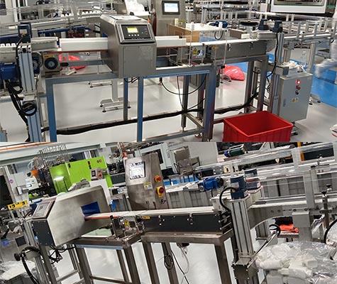 Pharmaceutical production line automation upgrade equipped with Samegram's checkweigher and metal detector combination system