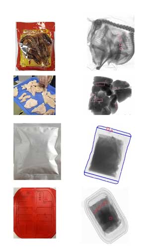 Samples inspected by X-ray inspection system