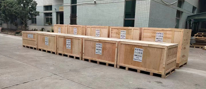 SameGram checkweigher wooden crate packaging