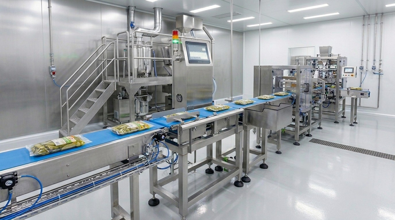 Stainless Steel Dynamic Checkweigher for Automated Food Packaging Line