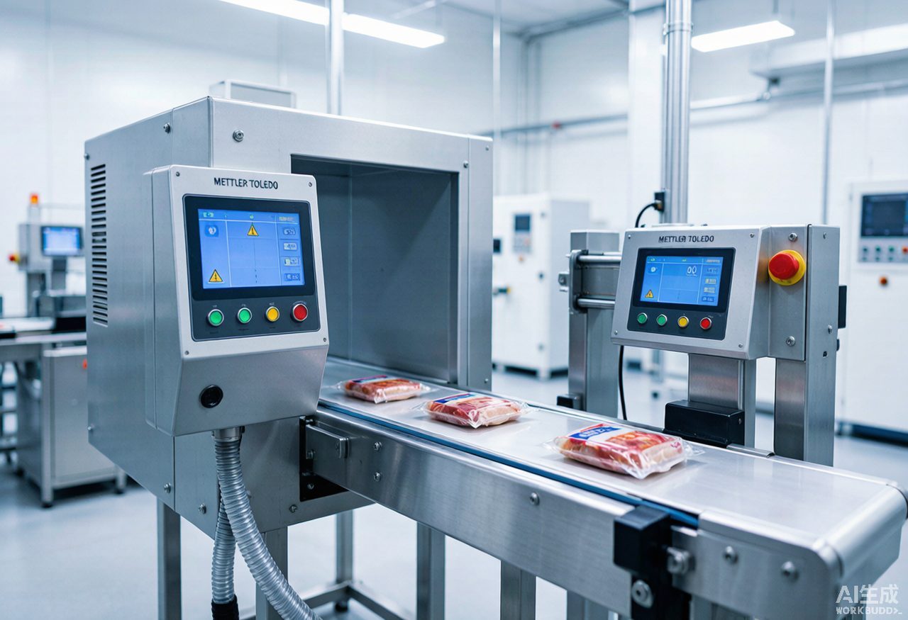 X-ray inspection detecting foreign objects on a food line