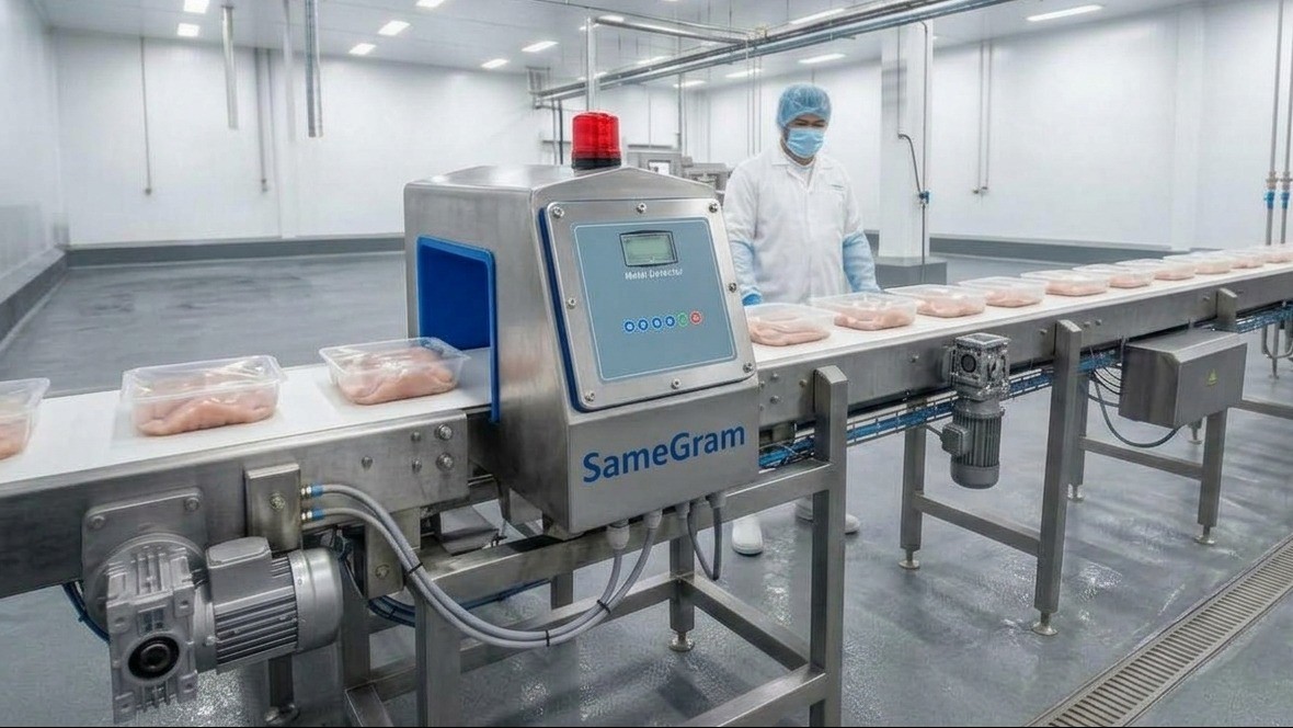 IP69K stainless steel belt conveyor for automated food processing packaging line