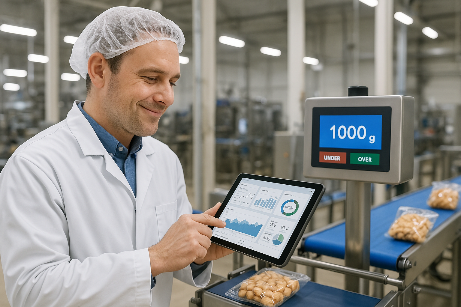 Dynamic checkweigher for precision weighing