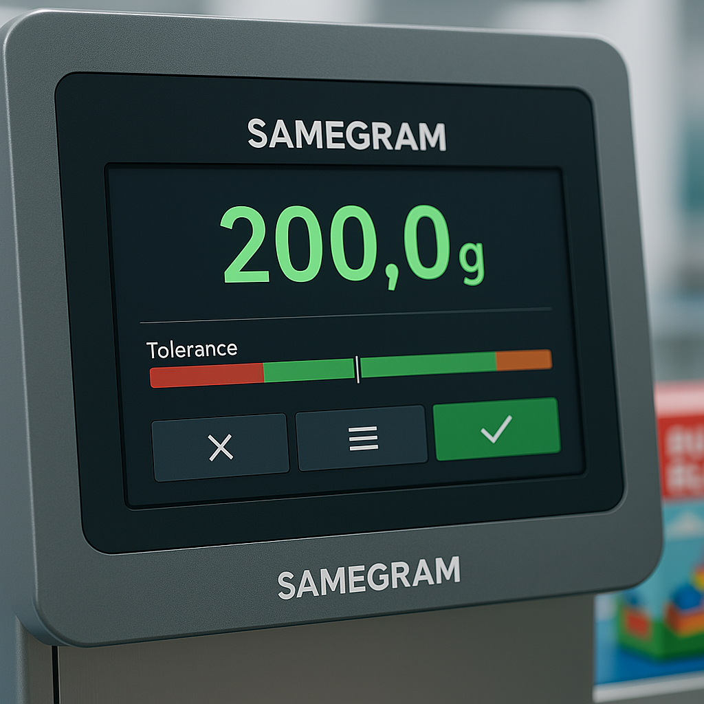 Checkweigher software interface