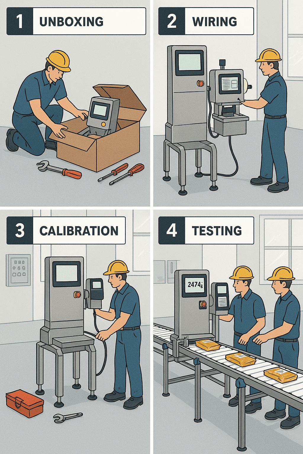 Installation-Process-of-a-Checkweigher-Labeling-Machine