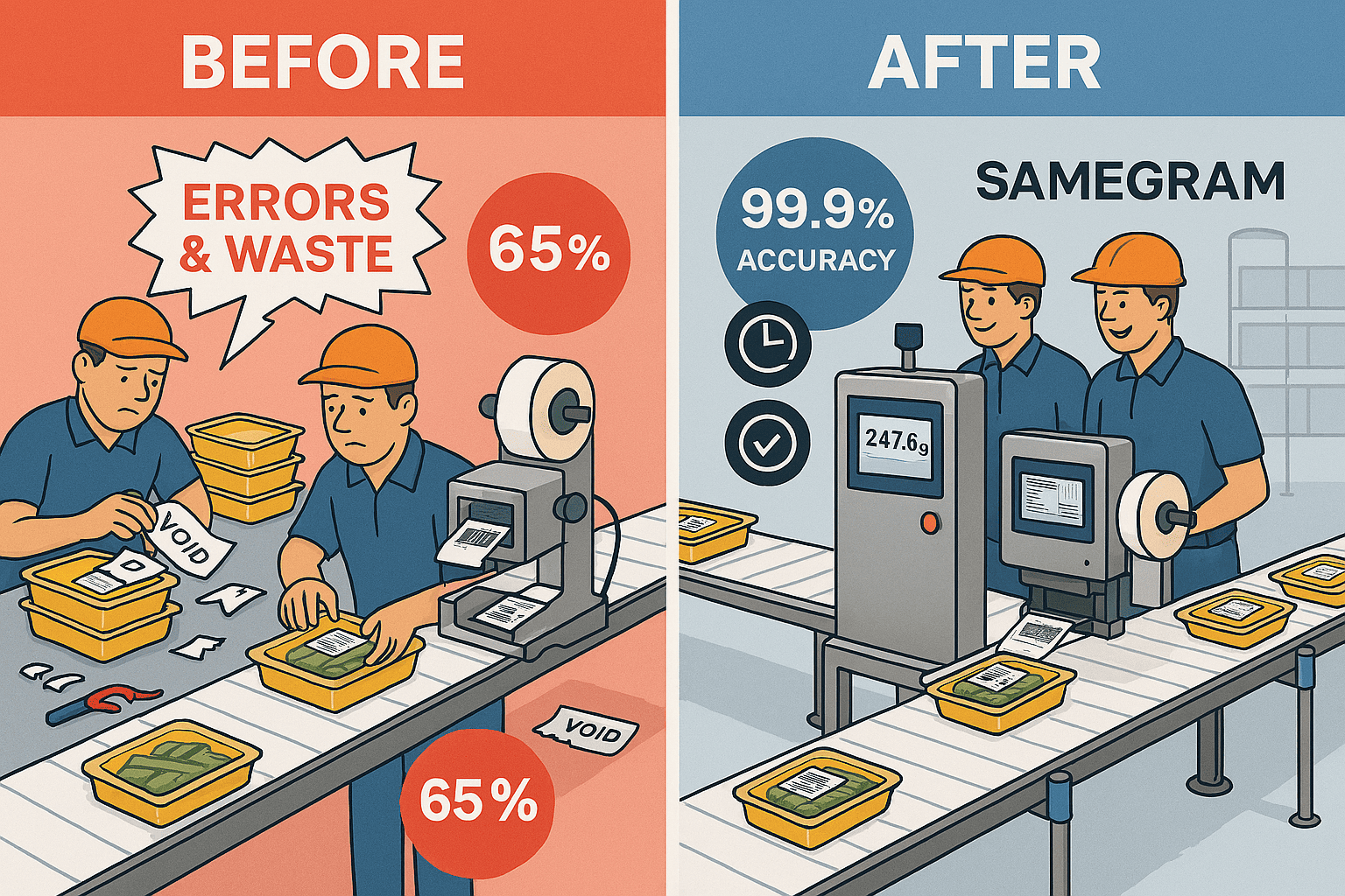 Before-and-After of Samegram Weigh Price Labeller Adoption