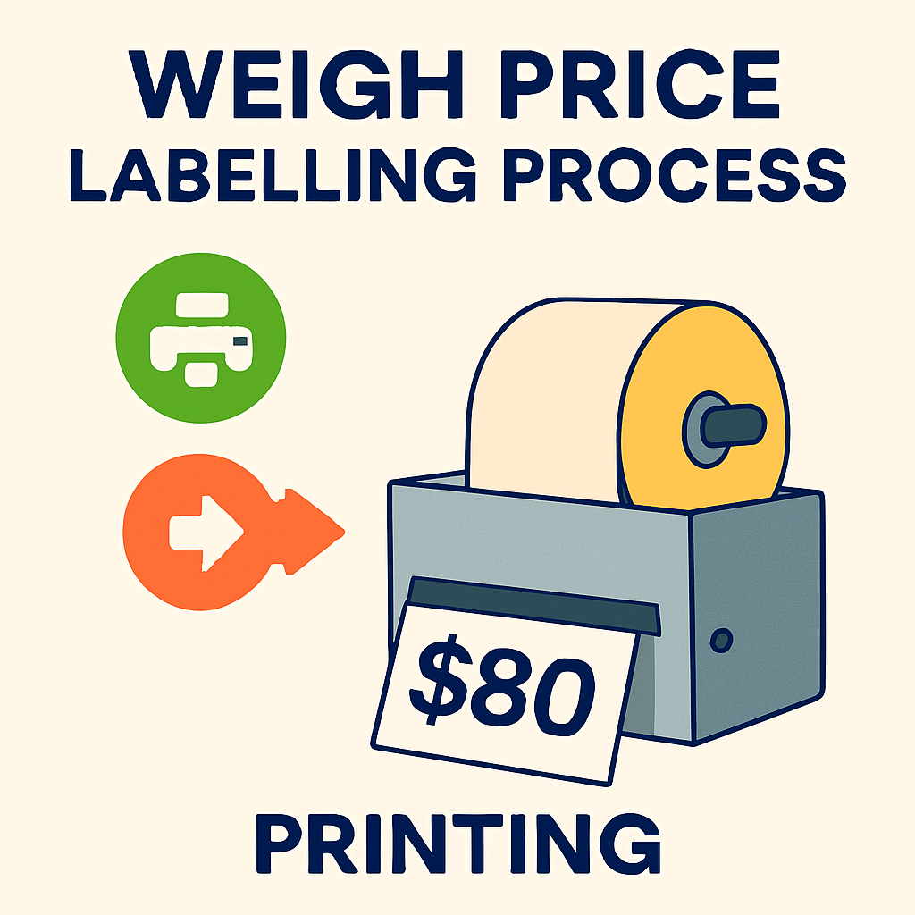 Weigh Price Labeling Process-Printing