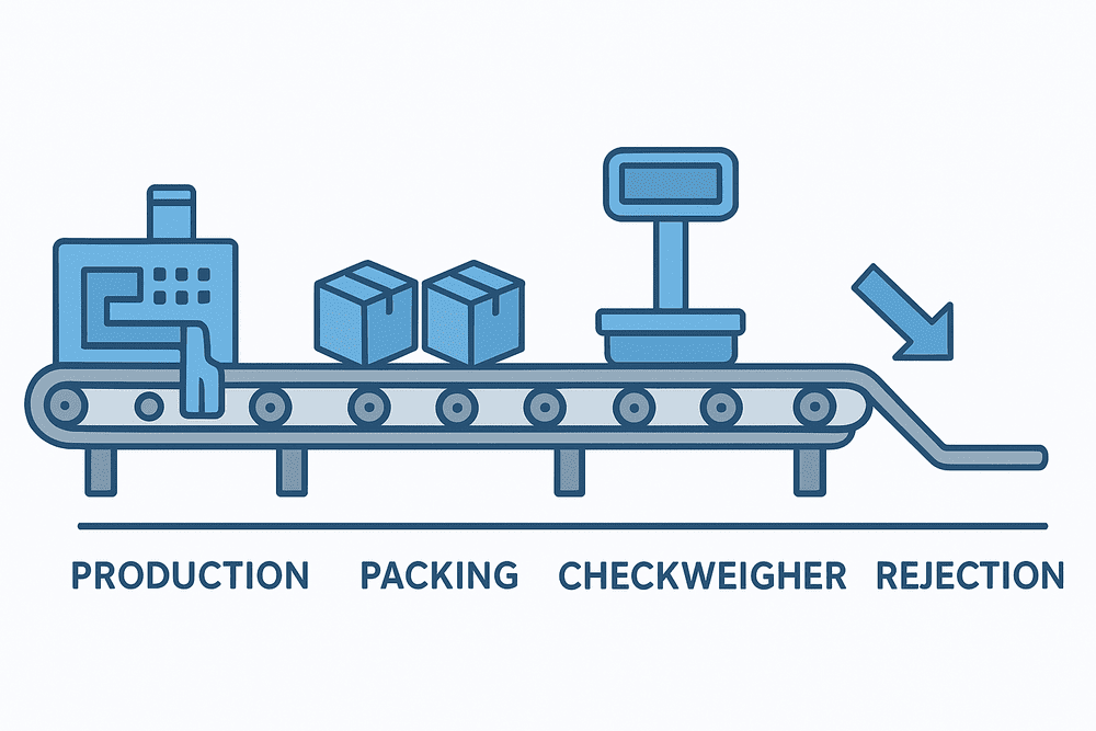 Checkweigher Weighing Conveyor Belt Workflow