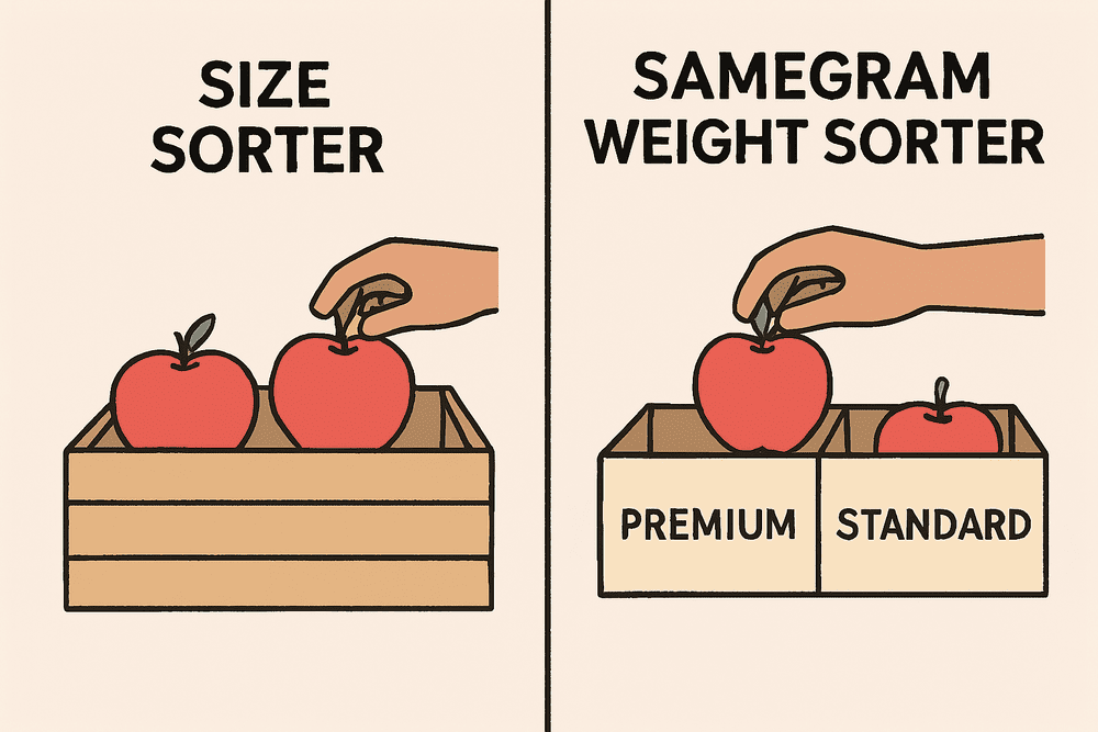 Weight Sorting vs. Size Sorting