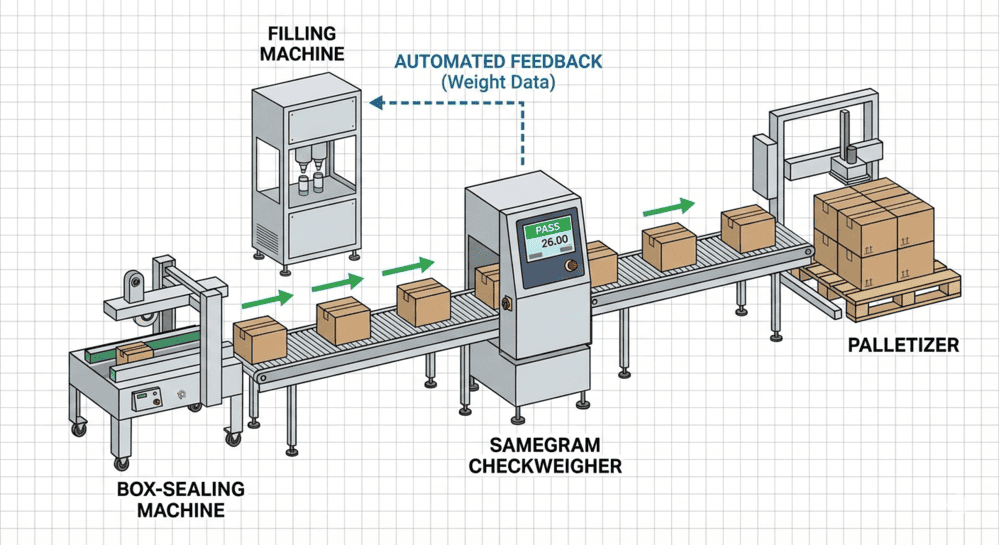 Samegram Checkweigher with Automated Feedback