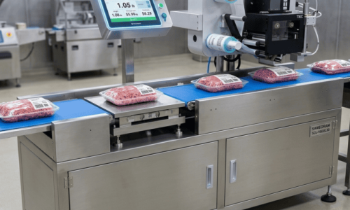 Automatic Weigh Price Labeler for Food Production Lines | SameGram