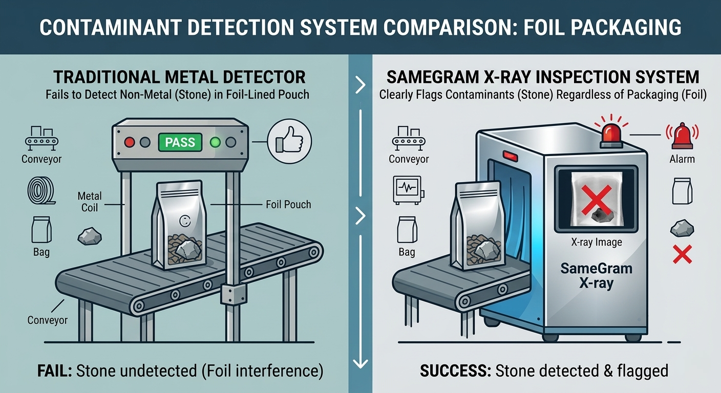 Comparison of Metal Detector and X-Ray System