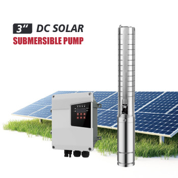 S3SC-3 inch Solar-Powered Centrifugal Submersible Borehole Pump Stainless Steel Impeller Pump with MPPT Controller