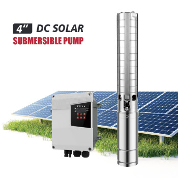 S4SC-4 Inch Solar Submersible Borehole Pump Stainless Steel Impeller Pump with MPPT Controller