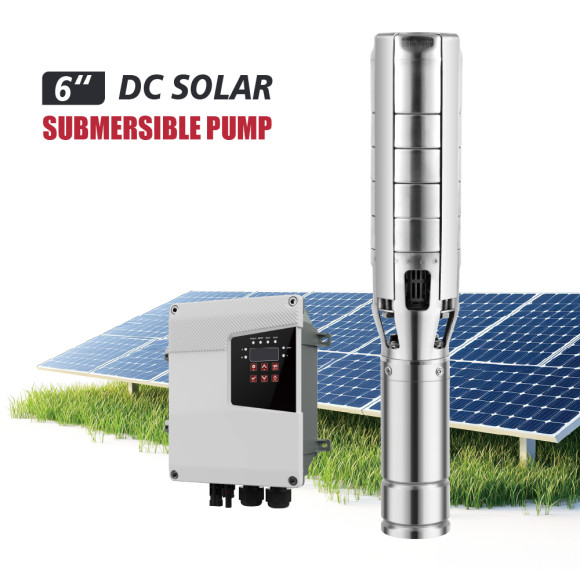 S4/6SC-4/6 inch Solar-Powered Centrifugal Submersible Borehole Pump Stainless Steel Impeller Pump with MPPT Controller