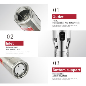 S4/6SC-4/6 inch Solar-Powered Centrifugal Submersible Borehole Pump Stainless Steel Impeller Pump with MPPT Controller