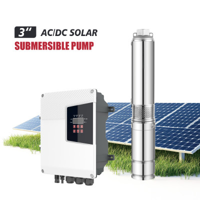 Z3PC-3 inch AC/DC Hybrid Centrifugal Submersible Borehole Solar Pump Plastic Impeller Pump
