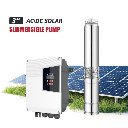 Z3PC-3 inch AC/DC Hybrid Centrifugal Submersible Borehole Solar Pump Plastic Impeller Pump