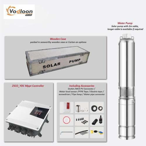 Z3PC-3 inch AC/DC Hybrid Centrifugal Submersible Borehole Solar Pump Plastic Impeller Pump