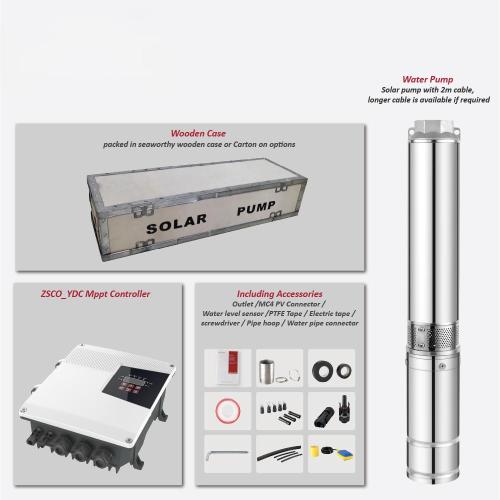 Z4PC-4 inch AC/DC Hybrid Centrifugal PUMP Submersible Borehole Solar Pump