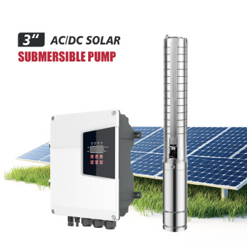 Z3SC-3 inch Solar-Powered Centrifugal Submersible Borehole Pump Stainless Steel Impeller Pump with MPPT Controller