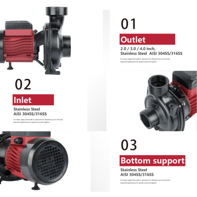 SSHF-H Solar-Powered Centrigugal Surface Pump Solar Water Pump with MPPT Controller for Agricultural Irrigation