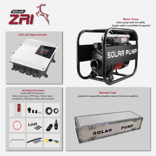 ZSHF-H-ADHY AC/DC Hybrid Solar-Powered Centrigugal Surface Pump Solar Water Pump with MPPT Controller for Irrigation