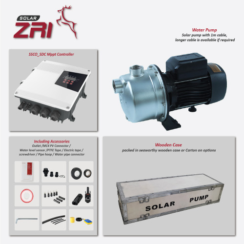 ZSGJ-ADHY AC/DC Solar-Powered Jet Surface Pump with MPPT Controller - Ideal for Drinking Water Applications | OEM, ODM & Wholesale Opportunities Available