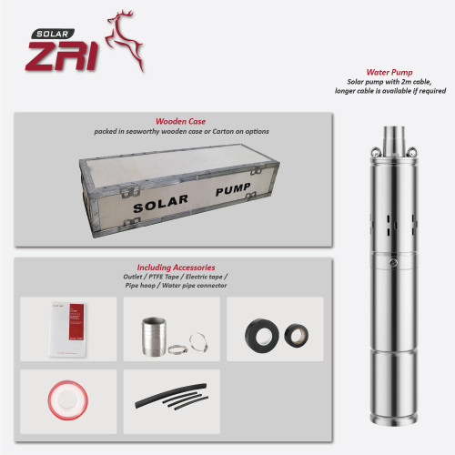 I3SS Built-in MPPT Controller 3 inch Solar-Powered Helical Rotor Submersible Borehole Pump Screw Pump