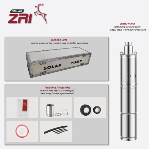I4SS Built-in MPPT Controller 4 inch Solar-Powered Helical Rotor Submersible Borehole Pump Screw Pump