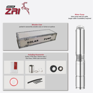 I3PC Built-in MPPT Controller 3 inch Solar-Powered High Standard Centrifugal Submersible Borehole Solar Pump Plastic Impeller Pump
