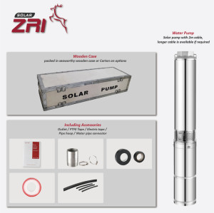 I4PC Built-in MPPT Controller 4 inch Solar-Powered Centrifugal Submersible Borehole Pump Plastic Impeller Pump