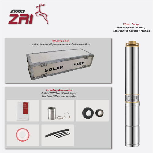 I3PC(b) Built-in MPPT Controller 3 inch Solar-Powered High Quality Centrifugal Submersible Borehole Pump