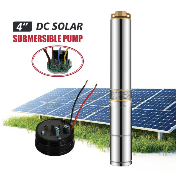 I4PC(b) Built-in MPPT Controller 4 inch Solar-Powered High Quality Centrifugal Submersible  Plastic Impeller Pump