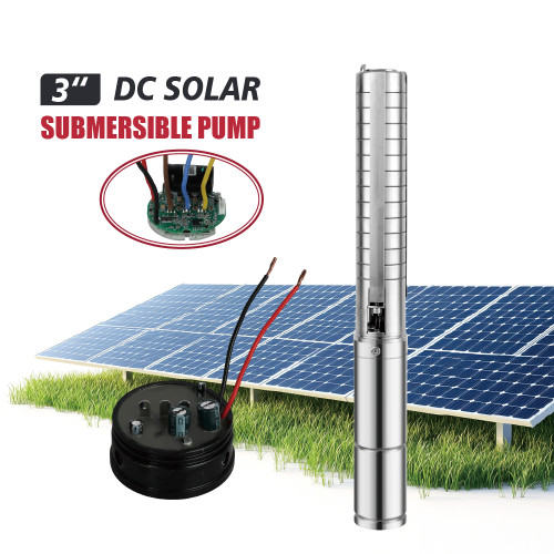 I3SC Built-in MPPT Controller 3 inch Solar-Powered Centrifugal Submersible Borehole Pump Stainless Steel Impeller Pump
