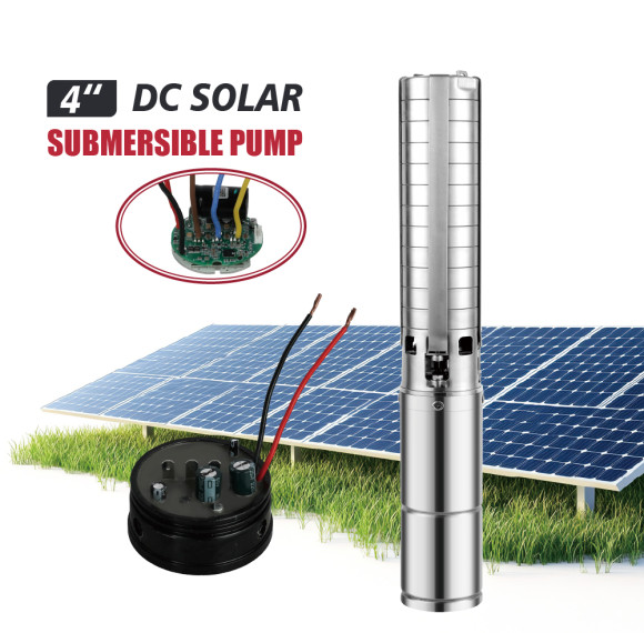 I3SC Built-in MPPT Controller 3 inch Solar-Powered Centrifugal Submersible Borehole Pump Stainless Steel Impeller Pump