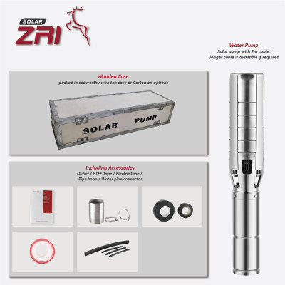 I4/6SC Built-in MPPT Controller 4/6 inch Solar-Powered Centrifugal Submersible Borehole Pump