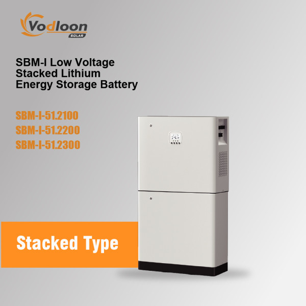 SBM-IV 51.2V/100AH Low Voltage Vertical Lithium Battery With Hybrid Inverter 5.5KW/10KW