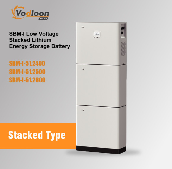 SBM-IV 51.2V/200AH Low Voltage Vertical Lithium Battery With Hybrid Inverter 5.5KW/10KW