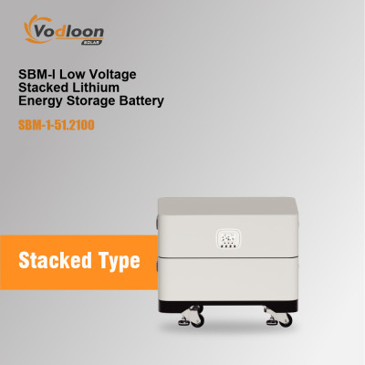 SBM-I 51.2V/100AH Low Voltage Stacked Lithium Battery With Hybrid Inverter 5.5KW/10KW