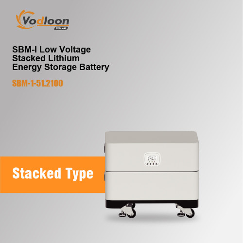 SBM-I 51.2V/100AH Low Voltage Stacked Lithium Battery With Hybrid Inverter 5.5KW/10KW