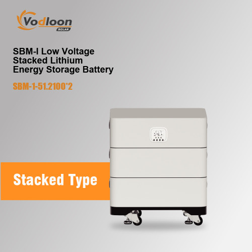 SBM-I 51.2V/200AH Low Voltage Stacked Lithium Battery With Hybrid Inverter 5.5KW/10KW