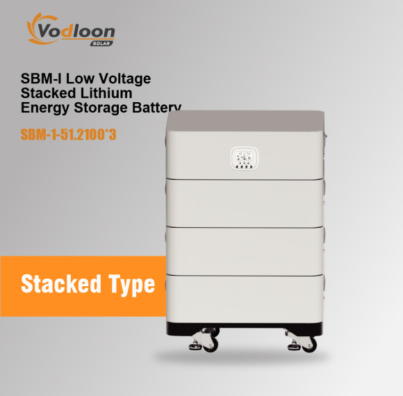 SBM-I 51.2V/300AH Low Voltage Stacked Lithium Battery With Hybrid Inverter 5.5KW/10KW