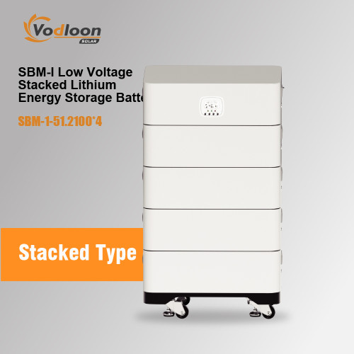 SBM-I 51.2V/400AH Low Voltage Stacked Lithium Battery With Hybrid Inverter 5.5KW/10KW